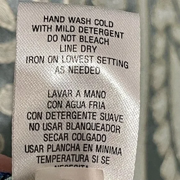 Vibrant Bohemian Mandala Shift Dress Size 6 Blue Multi Color Bell Sleeves Retro - Picture 7 of 13